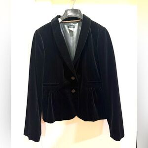 J. Crew Women's Velvet Peplum 2 Button Blazer Size 12